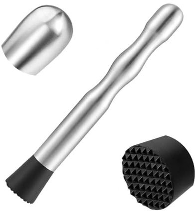 Muddler for Cocktails Stainless Steel Fruit Crusher Create Delicious Mojitos and Other Fruit Based Drinks