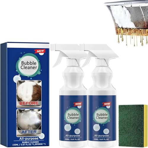 Oil Enemy Cleaner Spray, spray multiuso per la pulizia profonda della cucina senza risciacquo, rimuove il grasso da cucina per macchie ostinate e sporcizia con spugna, assistente per la pulizia della