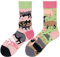 NxnChc Lustige Socken Für Damen Und Herren Unisex Viele Schwein Motive Tier Essen Obst Sport Kunst Aus Baumwolle Geschenk Asymmetrische Muster Links Und Rechts