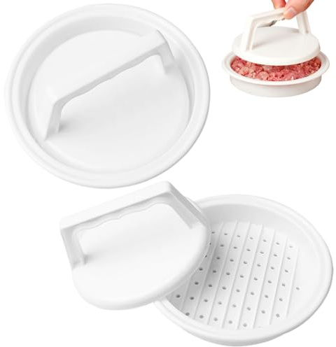 Hamburger Press Patty Maker, 2Pcs Hamburger Press Non-Stick Burger Easy to Shape Meat for Stuffed Slider BBQ Barbecue GrillingHamburger Patty Maker