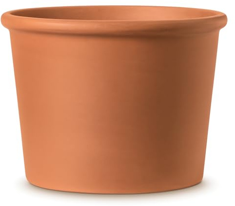 FRANCACOR Maceta Barro Terracota Natural (Cilindro Bordato 28 cm)