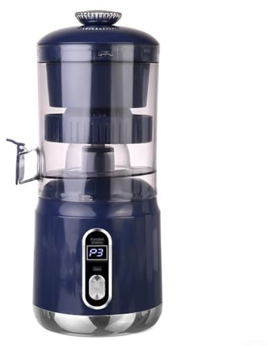 Elektrische Zitruspresse mit LCD-Display und One-Touch-Taste, extrahiert effizient Saft mit bis zu 95% Ergiebigkeit, abnehmbare Komponenten für schnelle Reinigung (Blau)