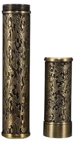BCOATH Custodia per Sigaro Singolo in Metallo Design Elegante, Resistente a Urti e Pressione, Umidificatore Portatile per Viaggio e Campeggio