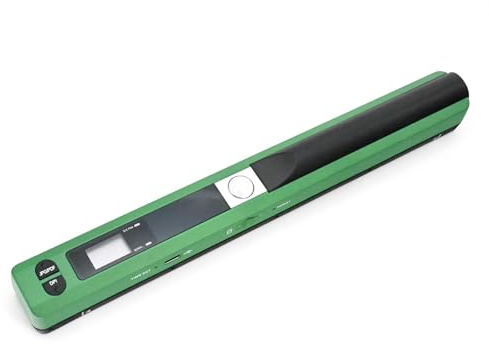 RuiJOTWAT A4 size portable handheld document/receipt photo scanner, 900 DPI high resolution, JPG and PDF scanning,Green
