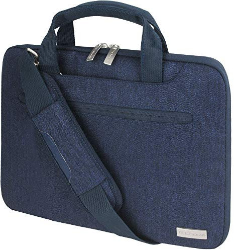 TECHGEAR Tasche für 11-12,3 Laptops - Tragbare Multifunktions Laptop hülle mit verstellbarem Schultergurt, Gepäckriemen und unterdrückbaren Griffen, Tragbarer Organizer Case mit Taschen - Blau