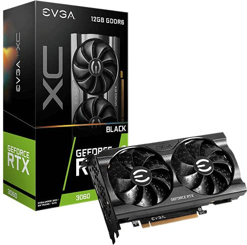 EVGA GeForce RTX 3060 XC Black Gaming, 12G-P5-3655-KR, 12 Go GDDR6, Double ventilateur