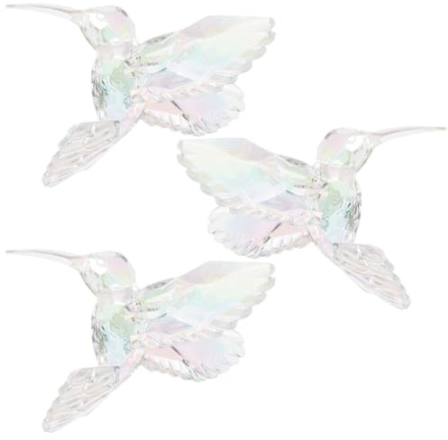 STOBOK Ornement Décoratif De Irisé 3 Pièces Pendentif À Suspendre pour Décoration D'Intérieur Et De Jardin Sapin Fenêtre Porte Mur Plafond 3.94X3.74X2.76In