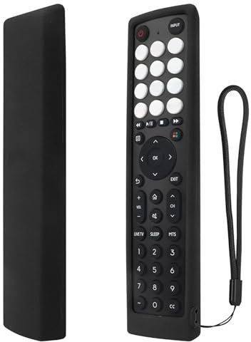 Funda Protectora del Mando a Distancia Solo para Hisense VIDAA TV Mando a Distancia Original, Antideslizante Funda Silicona Compatible con Hisense EN2J36H EN2F36H ERF2S36H EN2D36H ERF2N36H - Negro