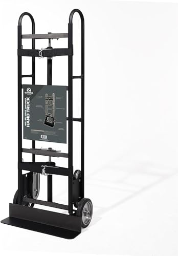 Olympia Tools 800LB Auto-Recoil Appliance Hand Truck - Moving Hand Truck with Easy-to-use Belt Tightener for Transport Large/Bulky Appliances Refrigerator Dolly - Heavy-Duty Furniture Dolly Trolley