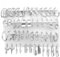 JSTHHTT 24 Paar Silber Ohrringe Damen, Creolen Silber Damen Ohrringe, Ohrringe Creolen Set, Ohrringe Silber, Kleine Klobige Creolen Ohrringe, Damenohrringe für mehrere Piercings