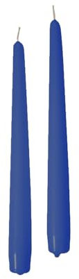 10 Candele coniche Cereria Di Giorgio Ø 2,2 cm altezza 25 cm - Candele decorative per la casa – Colore Blu Dusk – Durata 7 ore – Inodore – Cera vegana naturale – Senza olio di palma – Made in Italy