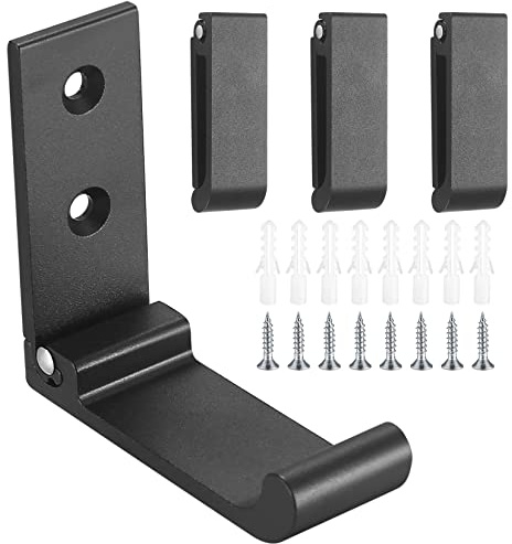 LiYiJiKeJi 4 Pcs Perchas Pared, Ganchos de Pared Plegables, Perchero para Colgador Abrigos Entrada ropa bolsos toallas sombreros mochilas(negro)