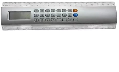 Ounfhtrttk Calculadora Regla Multifuncional de 20 Cm, Mini Calculadora de Bolsillo de 8 Dígitos.