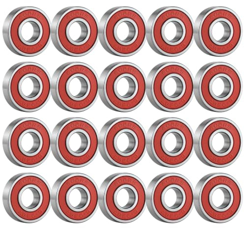20 Pièces 608 ZZ Roulements, Acier au Carbone Métal Bearings, 8 x 22 x 7 mm