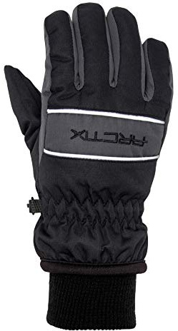 Arctix Kids Whiteout Insulated Ski Gloves, Black, Medium