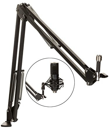 DOCKIN® Mikrofon Arm [84cm Schwenkreichweite] - Kompatibel mit RØDE Mikrofone, Razer Mikrofone, etc. - Mikrofonständer Tisch - Low Profile Mikrofonarm - Mikrofon Ständer - Microphone Arm Mic
