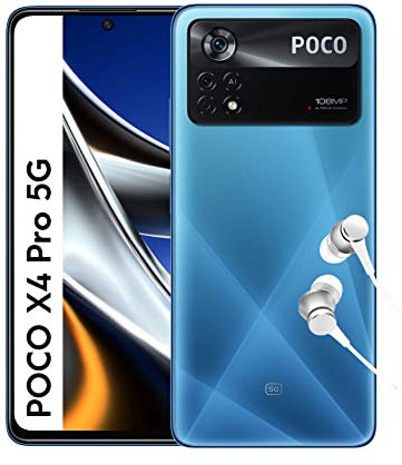 POCO X4 Pro 5G - Smartphone 6+128GB, 6.67” 120Hz AMOLED DotDisplay, Snapdragon 695, 108MP Tripla Fotocamera, 5000mAh, Laser Blue (Versione IT + 2 Anni di Garanzia) con Alexa mani libere