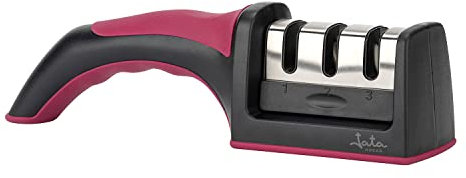 JATA HACC4541 - Afilador Cuchillos Profesional con Mango Ergonómico. Uso Manual para Afilar y Pulir Cuchillos. Apto para Todos los Tamaños. Afilado Efectivo. Base Antideslizante