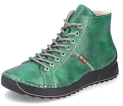 Rieker Women Ankle Boots 71510, Ladies Lace-up Ankle Boot,Boot,Half-Boot,lace-up Bootie,Transition Shoe,Green (grün / 52),37 EU / 4 UK