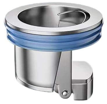 Frotox Scarico a pavimento antiodore, nucleo antiriflusso, deodorante nucleo, scolapiatti per doccia, tappo di scarico, nucleo fognario, argento, 4,2 x 4,2 x 3 cm