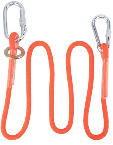 HERCHR Ceinture de Sécurité pour Travaux Aériens, Longe de Protection Antichute de 1,6 m/5,25 Pieds avec Petite Boucle Ceinture de Sécurité pour Travaux Aériens Cordon D'assurance Extérieur