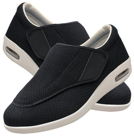 Möge Zapatos sin Cordones Zapatos Ortopédicos Zapatillas Diabéticos para Hombre Zapatos de Hombre con Empeine Alto Pies Hinchados Sandalias para Hombre