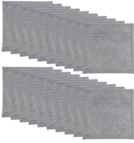 Paños de Alambre Multiusos, 20 Pcs Paño de Limpieza de Malla de Alambre Trapos para Lavar Platos, Paño De Cocina Multifuncional De Alambre, Wire Dishwashing Rags for Wet and Dry,Non-Scratch Wire