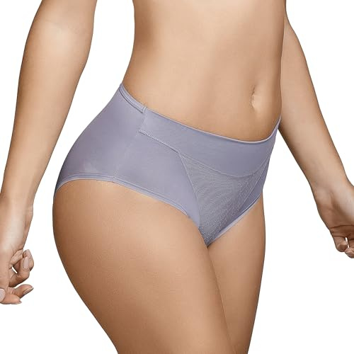 Selene, Braga Reductora Mujer Cintura Alta, Braguita con Diseño Geométrico, Colección Roxana/Katia