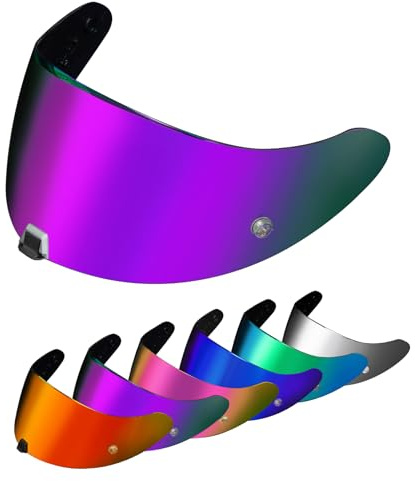 PSLER Hjälmvisir för EXO 520 1400 R1 tonat visir för Scorpion EXO 391 520 1400 R1 motorcykel UV-skydd ansiktsskydd ersättningstillbehör (mörklila)