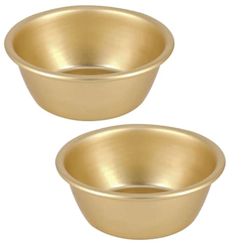 BESPORTBLE Ciotole per Vino in Alluminio 2 Pezzi, Ciotola da Campeggio Compatta e Resistente, Tazza D'acqua Riutilizzabile per Escursionismo e Feste All'aperto