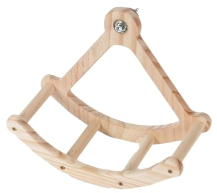 Bastone di legno per uccelli sospesi piccoli animali amaca a dondolo per uccelli e criceti piattaforma trespolo altalena a dondolo con bastone di legno/legno