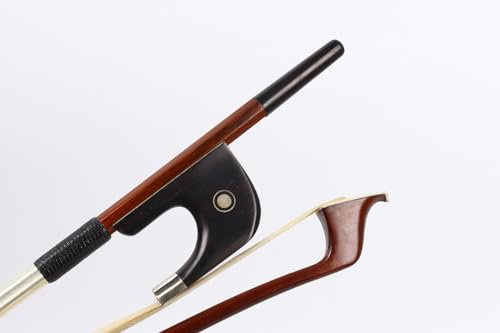 Yinfente 3/4 Aufrechte Kontrabassschleife aus Brasilholz, deutsche Schleife, natürliche Haarschleife, gut ausbalanciert