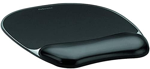 FELLOWES ALFOMBRILLA REPOSAMUÑECAS GEL CRYSTAL NEGRO
