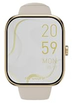 HIFUTURE HI-LUME/C Smartwatch med Bluetooth-samtal, hjärtfrekvensövervakning och SpO2, IP68, Över 100 sporter, svart/grön/guld, 44,5 x 38 x 10,5 mm