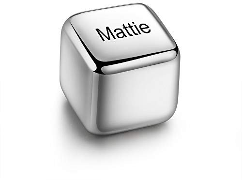 Jewelora Pietre di whisky personalizzate Rocce incise Cubetti di ghiaccio riutilizzabili per bevande Scotch Whisky Vino Gin Raffreddamento Regali rinfrescanti per uomini Padre (1PC)