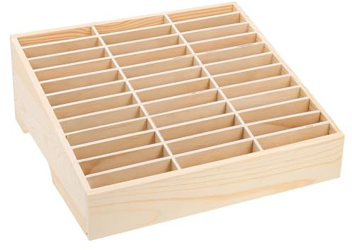 LIFKOME Boîte De Rangement Téléphone Portable 30.80 X 28.00 X 12.00Cm Organisateur De Bureau En Bois 36 Compartiments Pour École Réunion Atelier