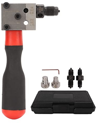 Automotive Flare Tool Kit, 3/16 Inch 1/4 Inch Copper Pipe Brake Line Single Double Flare Tool Adapter Universal Car Repair Tool