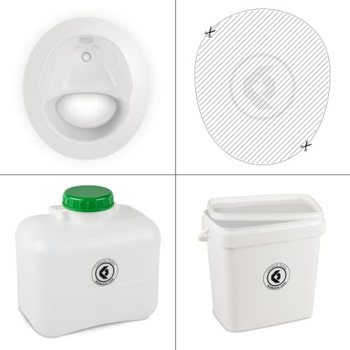 Kildwick FreeLoo M Bausatz - Komposttoilette ohne Gehäuse - Klassik weiß