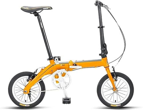 Kcolic Bicicleta Plegable 14 Pulgadas, Marco Tubo Pared Gruesa Acero Carbono, Adecuada para Montar Aire Libre, Bicicleta con Velocidad Variable para Adultos A,14inch