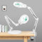 NOEVSBIG 2 IN 1 Lupe mit Licht und Ständer,10X&5X Lupe,Schreibtischlampe mit großem Sockel und Klemme, 3 Farbmodi, stufenlos, dimmbar, LED Lupenlampe für Hobby Basteln,Lupenleuchte mit standfuß