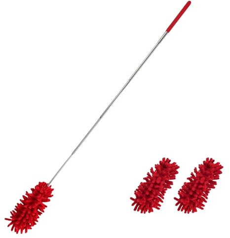 Westmark Piumino con 2 Fodere di Ricambio, Spolverino Estensibile con Manico Telescopico, Leva Ragnatele Lunghe per Pulire, Fodera Lavabile, Scopa Telescopica per Polvere, Plastica, Poliestere