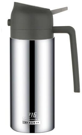 DSFGRTJ Pulverizador Aceite Spray 2 En 1 Antigoteo Acero Inoxidable Dosificador de Aceite Freidoras de Aire y Cocinar Rociador Cocinar(Gray,500ml)