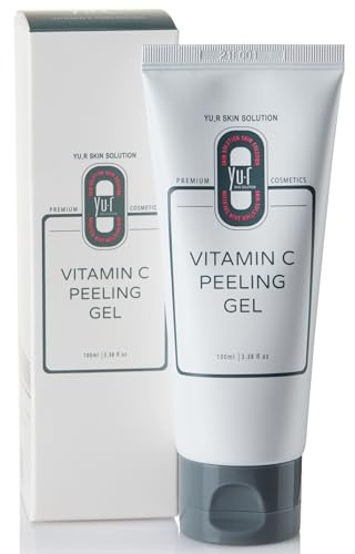 Yu.r Vitamin C Peeling Gel – Peeling gegen unreine Haut & Mitesser – Porentiefe Reinigung mit Bambus & Centella, ohne Mikroplastik – Koreanische Gesichtspflege – 100 ml