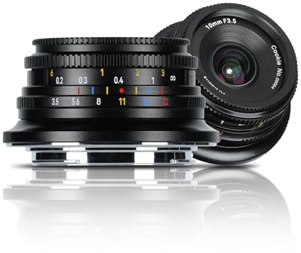 7artisans Lente Pancake de Enfoque Fijo Gran Angular MF F3.5 de 10 mm APS-C, cámaras sin Espejo, Compatible con Nikon Z Zfc Z50 Z30