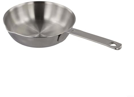 316 Stainless Steel Mini Egg Pan with Integrated Spout, Mini Sauce Pan Frying Pan, Omelet and Sauce Frying Pan for Single Serving Cooking for Gas and Induction Hobs Small Diameter 5.2 to 6.9(L)
