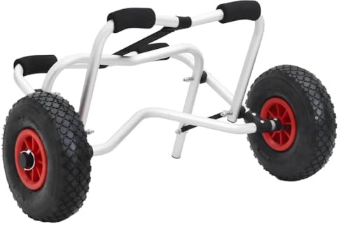 Genérico Carrello per Kayak Pieghevole 45 kg in Alluminio,Nero,3.9kg,94873