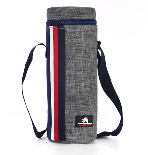 MLPKOI 1 Pièces Sac de Bouteille d'eau, Sac pour Bouteille d'eau Portable Grand Porte-Bouteilles Thermos Pochette Bouteilles avec Bandoulière Réglable pour Voyage, Pique-Nique, Boissons