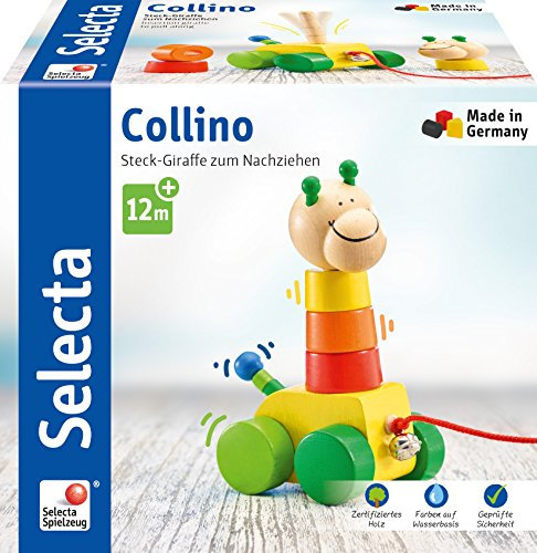 Selecta 62037 Collino Nachziehspielzeug und Stapelspielzeug, Bunt, 18 cm