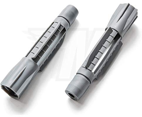 Universal Dowels for Solid Building Material Hollow Building Material in Red/Grey Without Collar Pack of 50, Grey