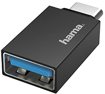Hama Adaptateur USB C vers USB 3.2 Garantie 10 Ans (Adaptateur USB-C Male vers USB-OTG Femelle) Noir